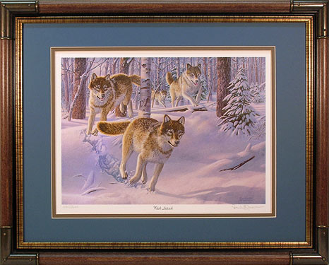 "Pack Attack"- Wolf print by wildlife artist Randy McGovern