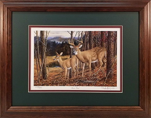 "Secret Pond" - Whitetail Deer print by wildlife artist Randy McGovern
