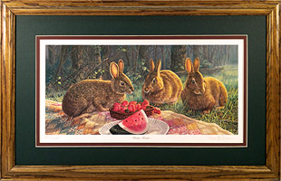 "Sunny Bunnies" - Rabbits by wildlife artist Randy McGovern