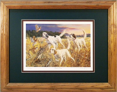 "Surprise Party" - English Setters by artist Randy McGovern