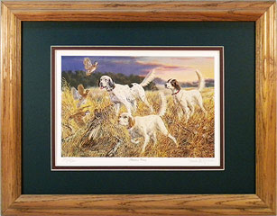 "Surprise Party" - English Setter by artist Randy McGovern