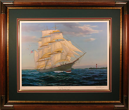 "Young America & Assateague Light" - Nautical art by Randy McGovern